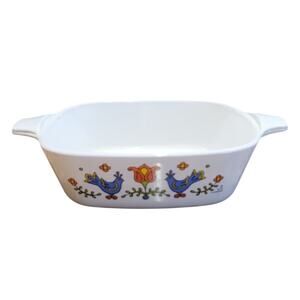 Vintage Corning Ware Country Festival Blue Birds Casserole P-41-B Baking Dish